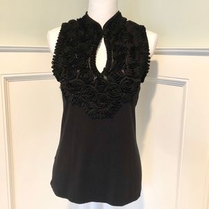 Andrea Jovine Studios Sleeveless Black Blouse